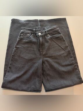 AE Strigid Curvy Super High-Waisted Baggy Straight Jean - Rocker Black